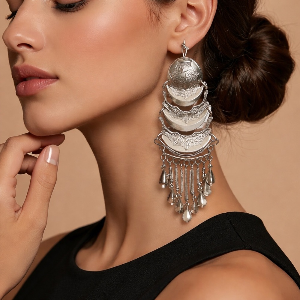 *NEW* Alpaca Silver Chandelier Earrings